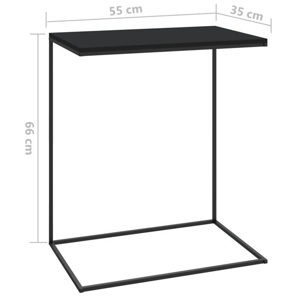 vidaXL Side Table Black 55x35x66 cm Engineered Wood