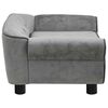 vidaXL Dog Sofa Dark Grey 72x45x30 cm Plush