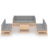 vidaXL 8 Piece Garden Lounge Set with Cushions Solid Pinewood