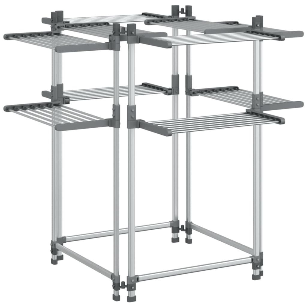 vidaXL Laundry Drying Rack 107x107x120 cm Aluminium