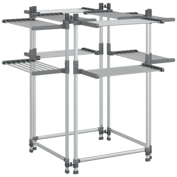 vidaXL Laundry Drying Rack 107x107x120 cm Aluminium