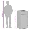 vidaXL Garden Storage Cabinet Black 55x55x111 cm Poly Rattan