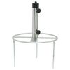 vidaXL Parasol Base with Ground Spikes for Ø38/48 mm Silver Steel