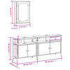 vidaXL 3 Piece Bathroom Furniture Set Smoked Oak Engineered Wood