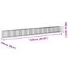 vidaXL Gabion Basket with Cover 1150x100x100 cm Galvanised Iron