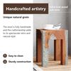 vidaXL Stool Solid Teak Wood and Resin