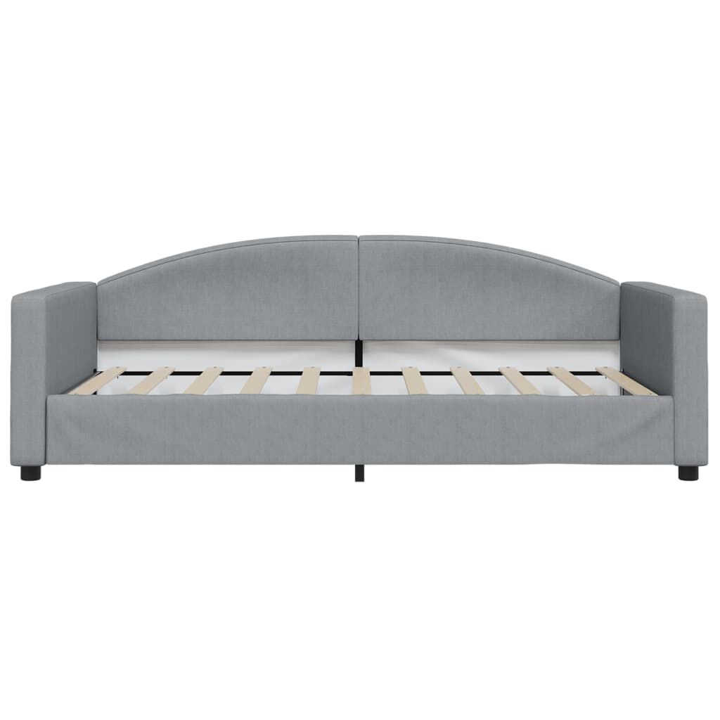vidaXL Day Bed without Mattress Light Grey 100x190 cm Fabric