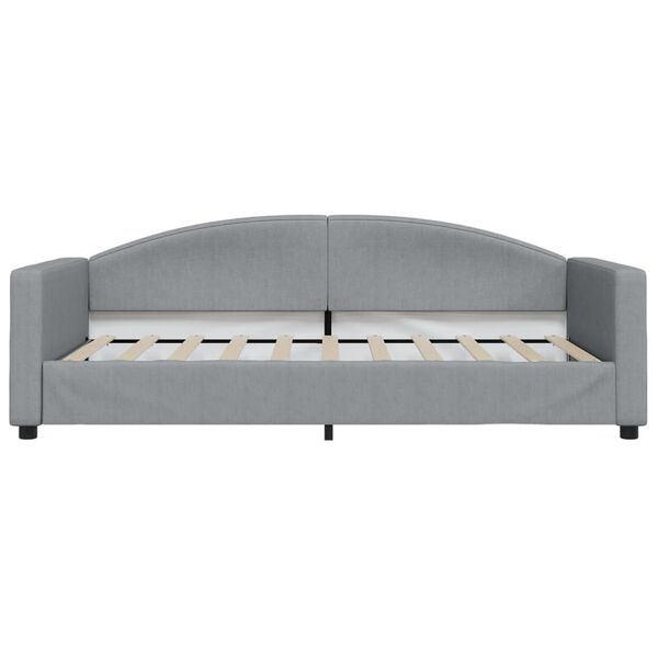 vidaXL Day Bed without Mattress Light Grey 100x190 cm Fabric