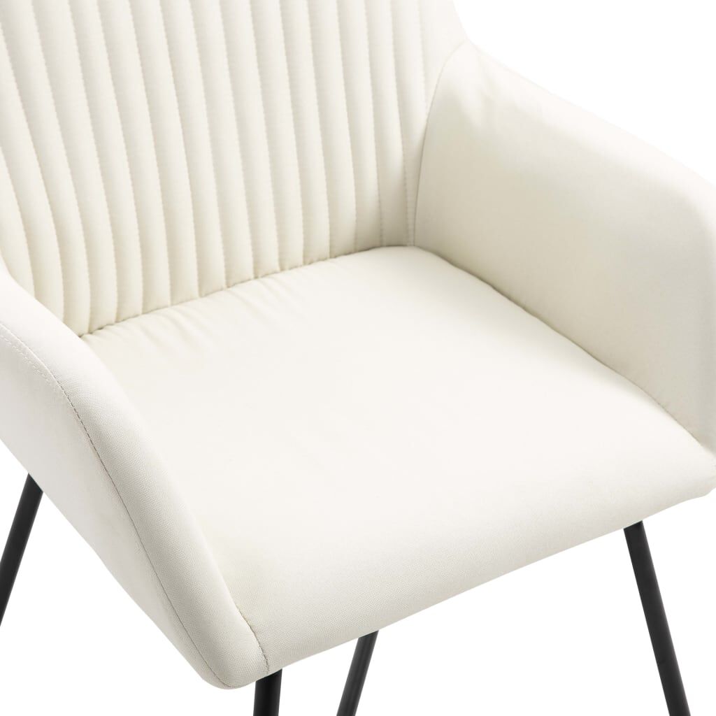 vidaXL Dining Chairs 4 pcs Cream Fabric