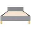 vidaXL Bed Frame without Mattress Light Grey Twin XL Fabric