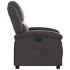 vidaXL Electric Recliner Chair Dark Brown Real Leather