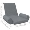 vidaXL Folding Floor Chair Light Grey Fabric