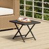 vidaXL Folding Table Black 45x35x32 cm Poly Rattan