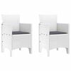vidaXL Garden Chair 2 pcs White 53 x 49 x 85 cm PP