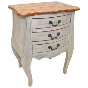 vidaXL Bedside Cabinet Solid Mahogany Wood 48x35x64 cm
