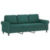vidaXL 2 Piece Sofa Set with Cushions Dark Green Velvet