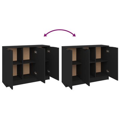 vidaXL Sideboard Black 90.5x30x70 cm Engineered Wood
