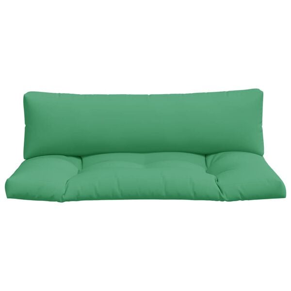vidaXL Pallet Cushions 2 pcs Green Fabric
