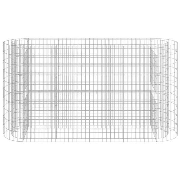 vidaXL Gabion Raised Bed Galvanised Iron 190x50x100 cm