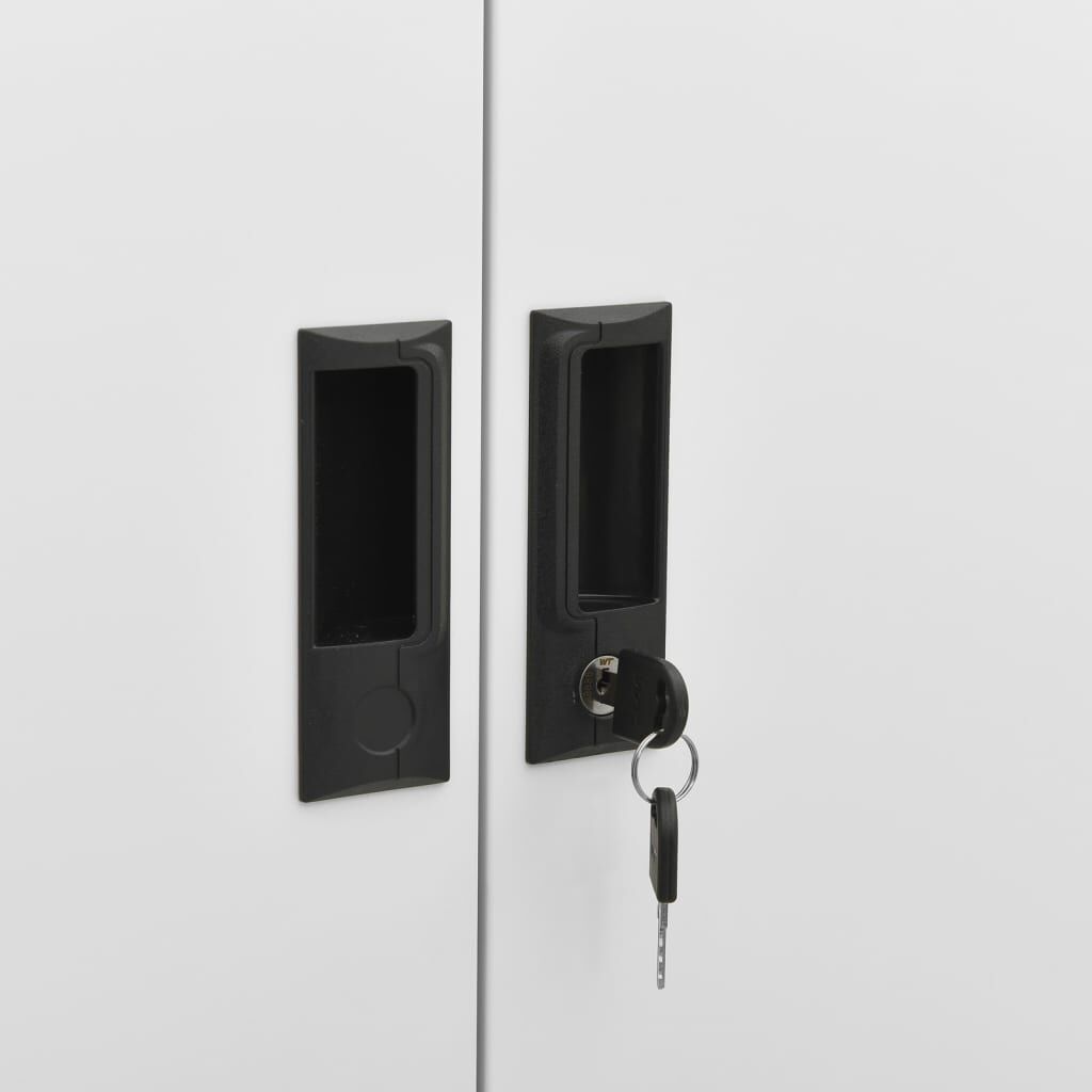 vidaXL Office Cabinet Light Grey 90x40x180 cm Steel