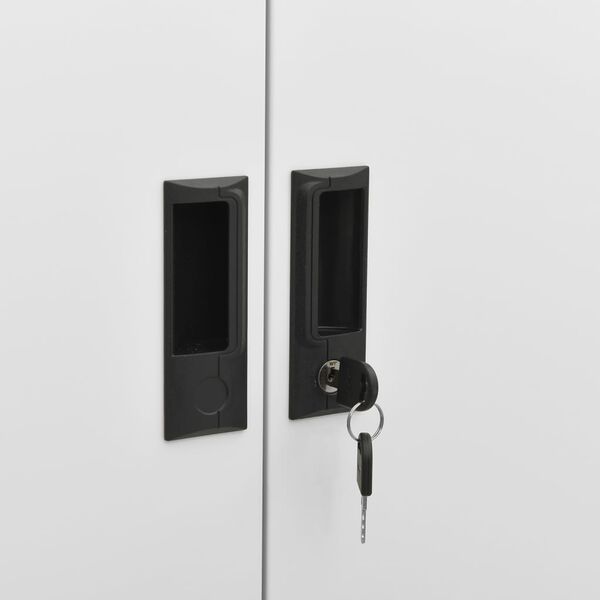vidaXL Office Cabinet Light Grey 90x40x180 cm Steel