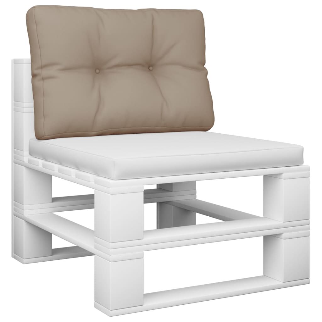 vidaXL Pallet Cushion Taupe 50x40x12 cm Fabric