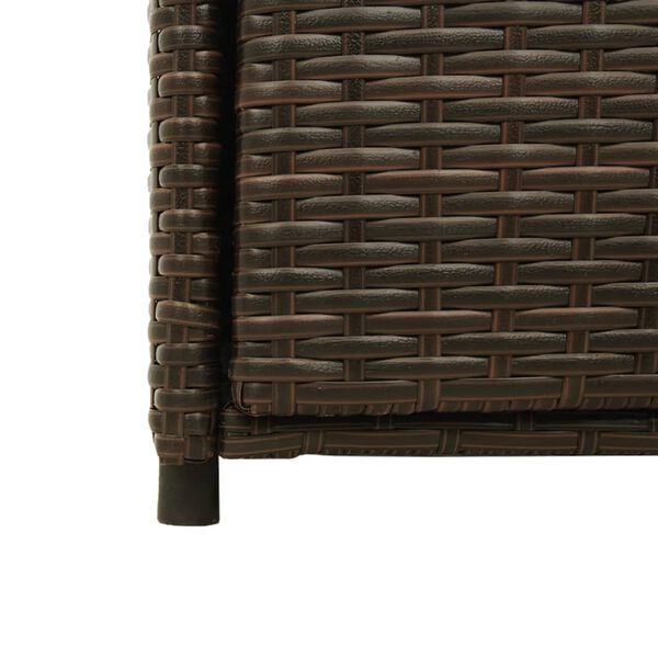 vidaXL Garden Storage Cabinet Brown 55x55x111 cm Poly Rattan