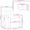 vidaXL Electric Stand up Massage Recliner Chair Light Grey Fabric