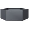 vidaXL Garden Planter Anthracite Hexagon 138x120x45 cm Steel