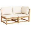 vidaXL 7 Piece Garden Lounge Set with Cushions Solid Wood Acacia