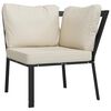 vidaXL 6 Piece Garden Lounge Set with Sand Cushions Steel