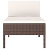 vidaXL Garden Chairs 3 pcs with Cushions Poly Rattan Brown