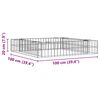 vidaXL Gabion Raised Bed Galvanised Steel 100x100x20 cm