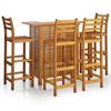 vidaXL 5 Piece Garden Bar Set Solid Wood Acacia