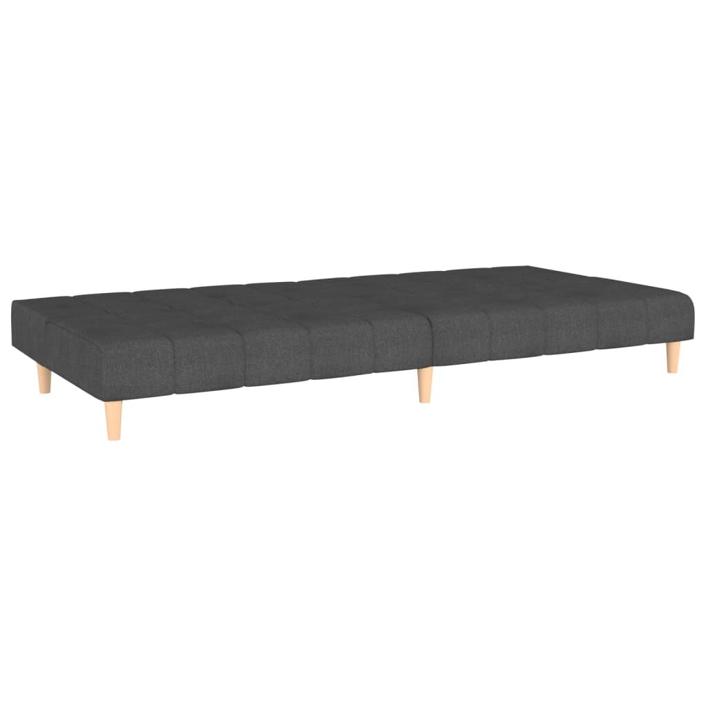 vidaXL 2-Seater Sofa Bed Dark Grey Fabric