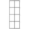 vidaXL Sliding Door Aluminium and ESG Glass 76x205 cm Black