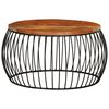 vidaXL Coffee Table &Oslash;68 cm Solid Reclaimed Wood