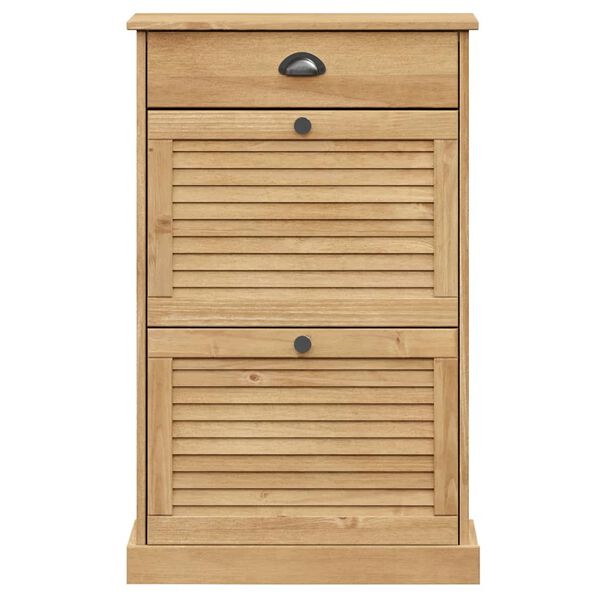 vidaXL Shoe Cabinet VIGO 60x35x96 cm Solid Wood Pine