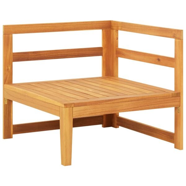 vidaXL 2 Piece Garden Lounge Set with Dark Grey Cushions Acacia Wood