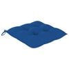 vidaXL Garden Chairs 2 pcs with Blue Cushions Solid Teak Wood