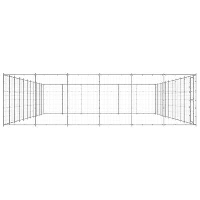 vidaXL Outdoor Dog Kennel Galvanised Steel 79.86 m²