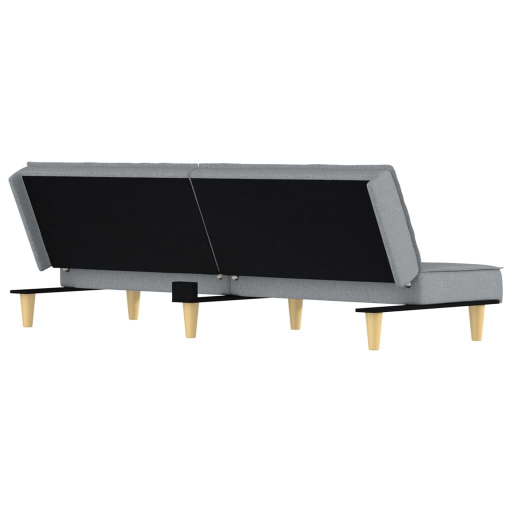 vidaXL Sofa Bed Light Grey Fabric
