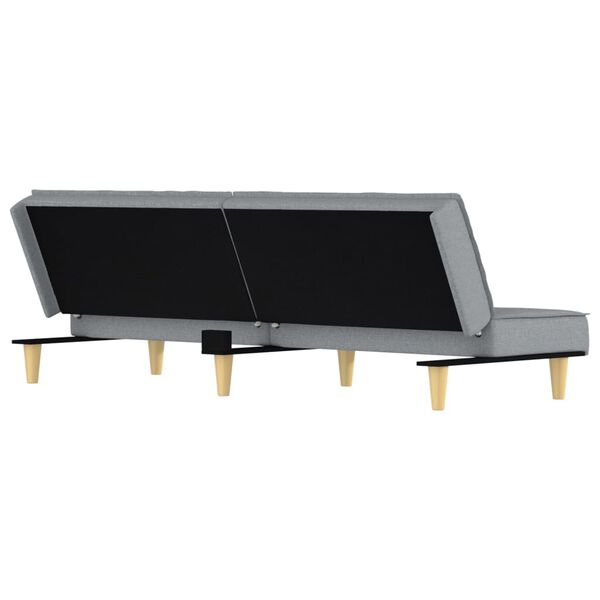 vidaXL Sofa Bed Light Grey Fabric