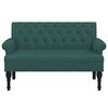 vidaXL Bench with Backrest Dark Green 120x62x75.5 cm Fabric