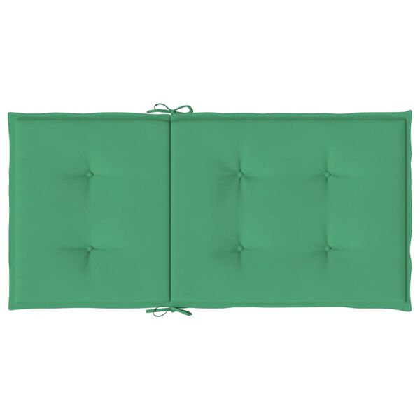 vidaXL Garden Lowback Chair Cushions 2 pcs Green 100x50x3 cm Oxford Fabric