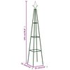 vidaXL Garden Climbing Plant Racks 2 pcs Dark Green 35x35x195 cm Iron