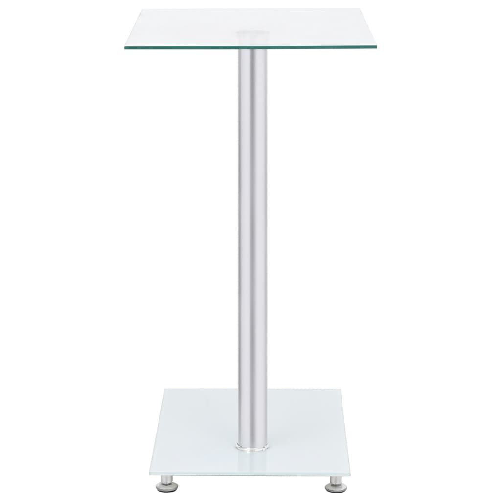 vidaXL U-Shaped Side Table Transparent 45x30x58 cm Tempered Glass