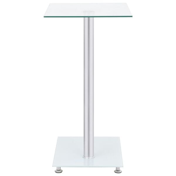 vidaXL U-Shaped Side Table Transparent 45x30x58 cm Tempered Glass