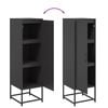 vidaXL Highboard Black 36x39x123 cm Steel