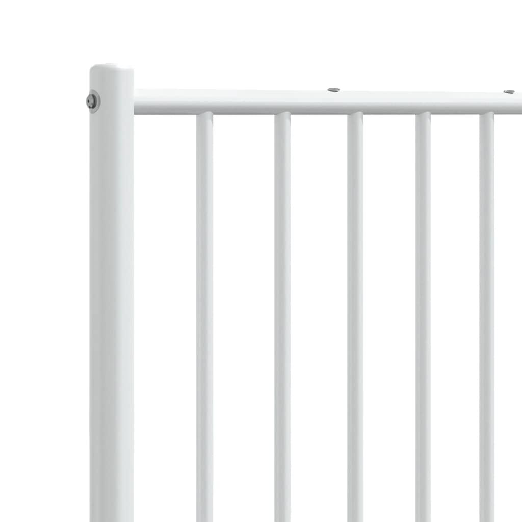 vidaXL Metal Headboard White 135 cm